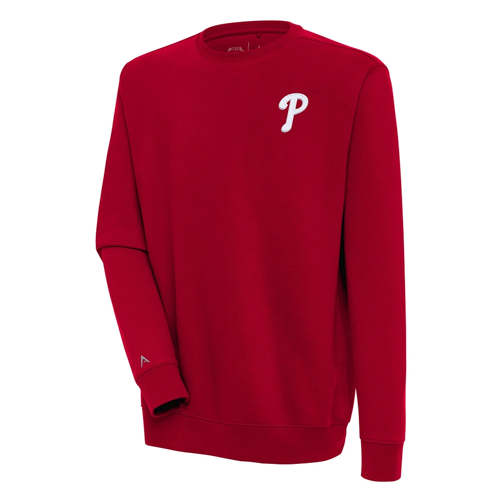 Men's Antigua Red Philadelphia Phillies Victory Pullover Sweatshirt