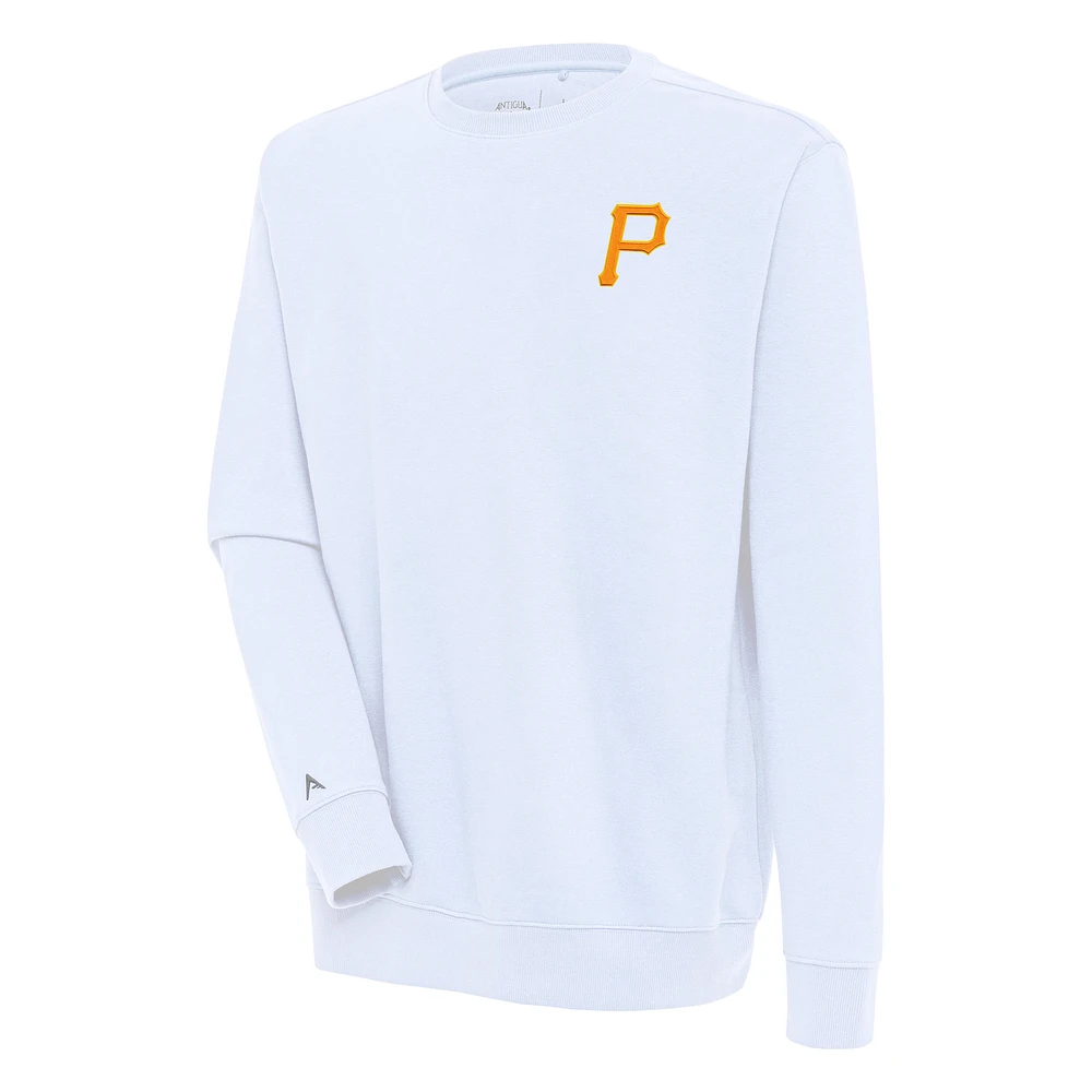 Men's Antigua White Pittsburgh Pirates Victory Pullover Sweatshirt