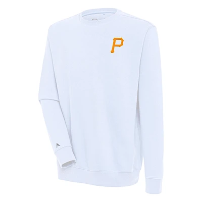 Men's Antigua White Pittsburgh Pirates Victory Pullover Sweatshirt