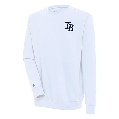 Men's Antigua White Tampa Bay Rays Victory Pullover Sweatshirt