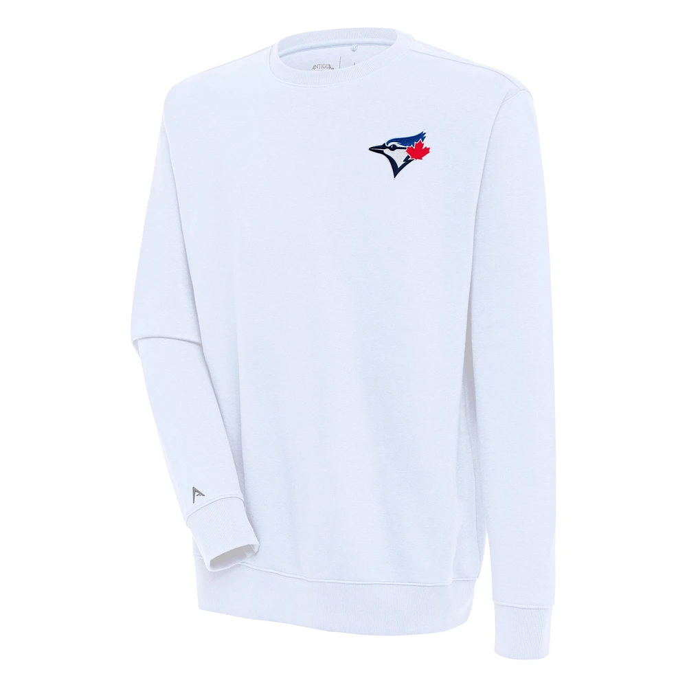 Men's Antigua White Toronto Blue Jays Victory Pullover Sweatshirt