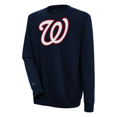 Men's Antigua  Navy Washington Nationals Victory Pullover Sweatshirt