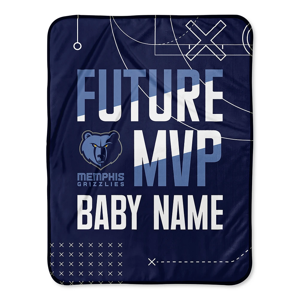 Memphis Grizzlies 30" x 40" Personalized Baby Blanket