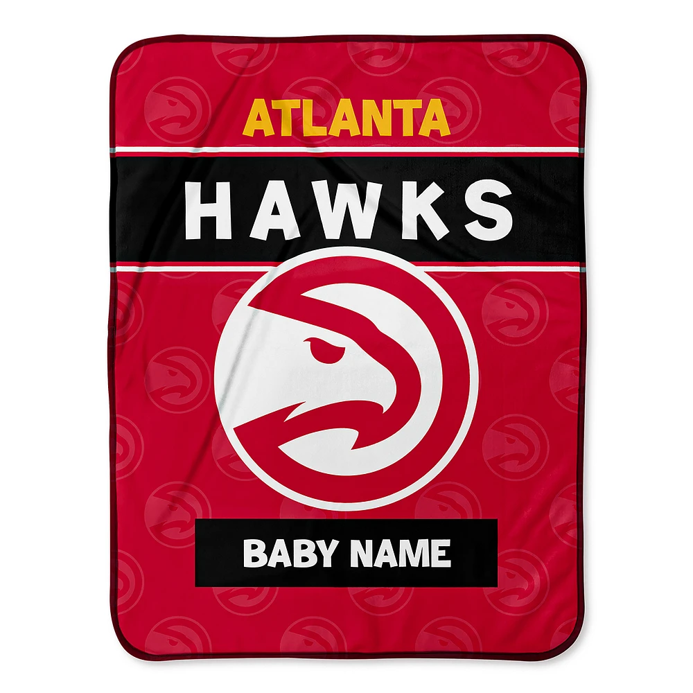 Atlanta Hawks 30" x 40" Personalized Baby Blanket