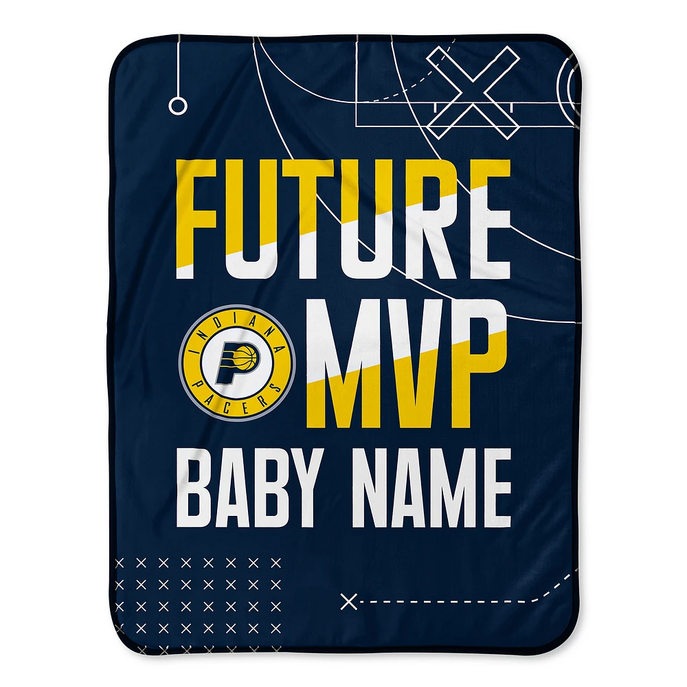 Indiana Pacers 30" x 40" Personalized Baby Blanket