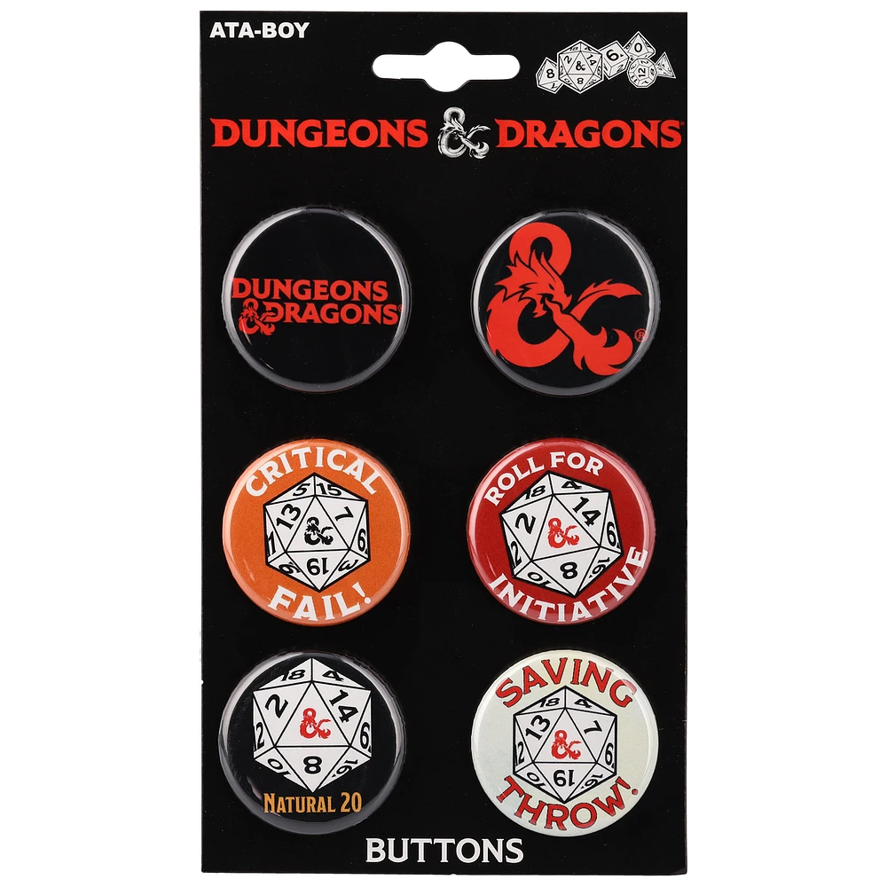 Dungeons & Dragons 1.25" Button Set of Six