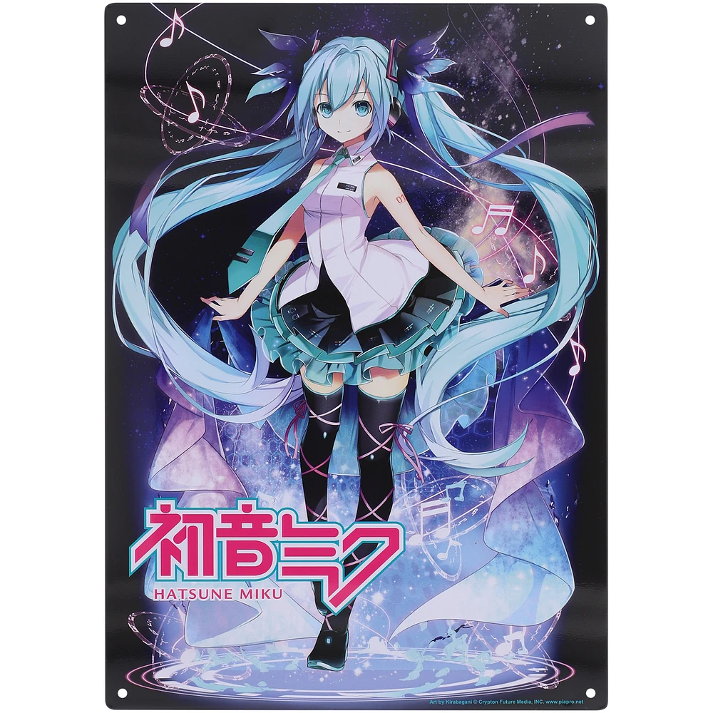 Hatsune Miku 11.5" x 8.25" Metal Sign