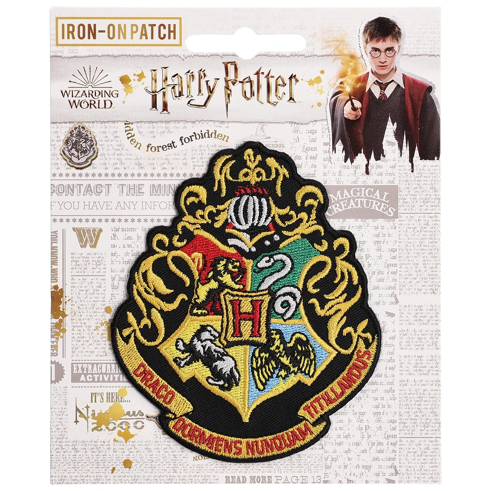 Harry Potter 3" Hogwarts Crest Iron-On Patch