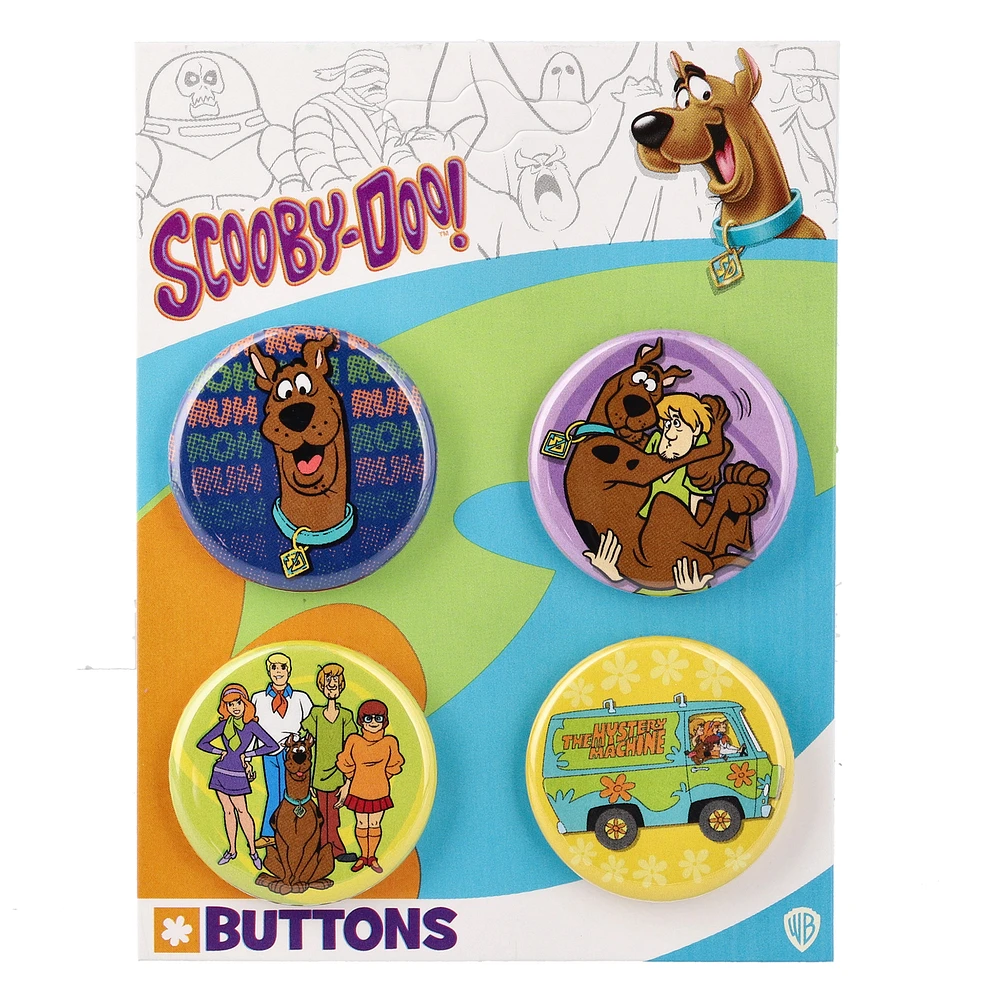 Scooby-Doo Set of Four 1.25" Buttons
