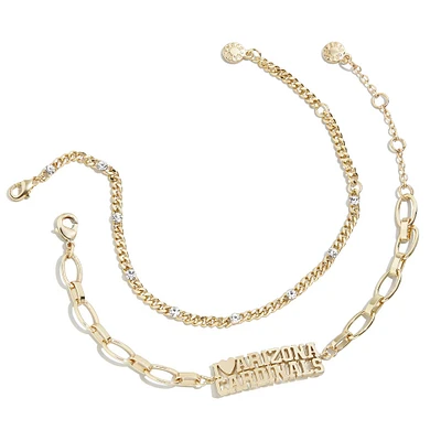 WEAR by Erin Andrews x Baublebar Gold Arizona Cardinals Linear Bracelet Set