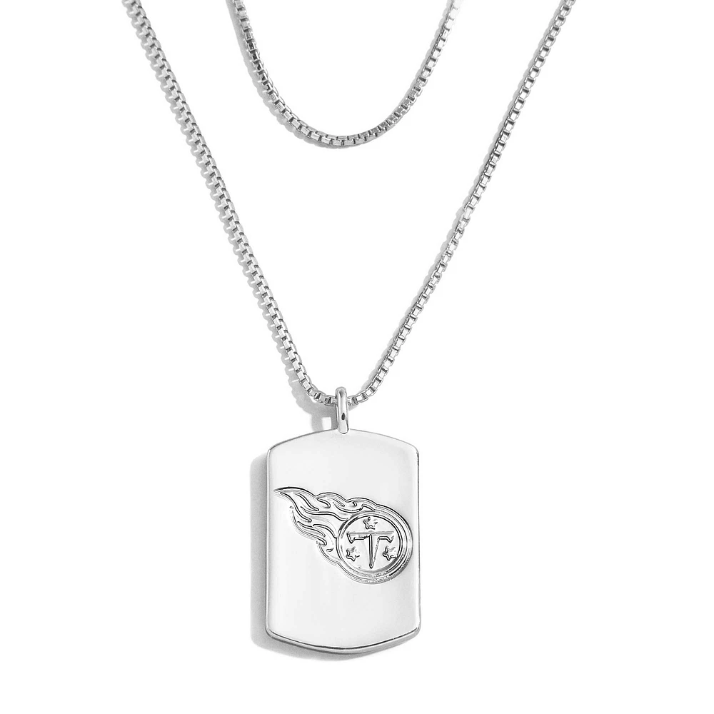 WEAR by Erin Andrews x Baublebar Tennessee Titans Silver Dog Tag Necklace