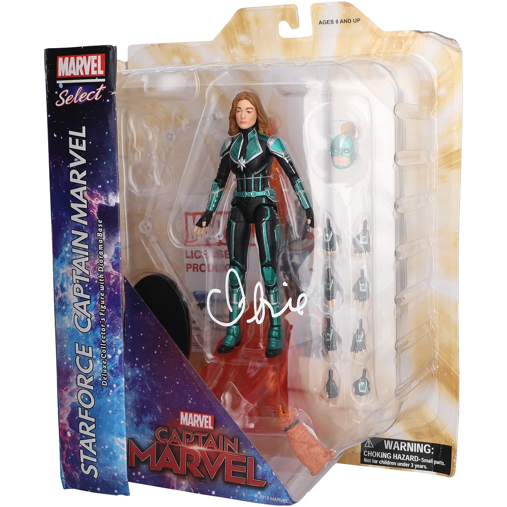 Brie Larson Captain Marvel Autographed Marvel Select Action Figure