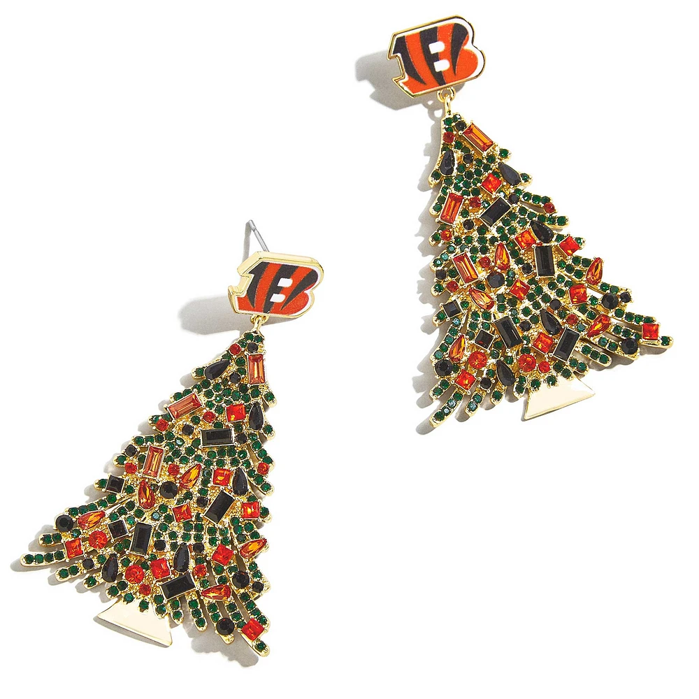 BaubleBar Cincinnati Bengals Christmas Tree Dangling Earrings