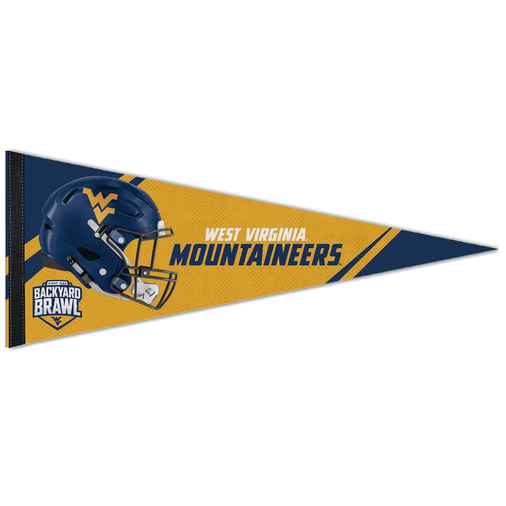 WinCraft West Virginia Mountaineers Backyard Brawl 12'' x 30'' Premium Pennant