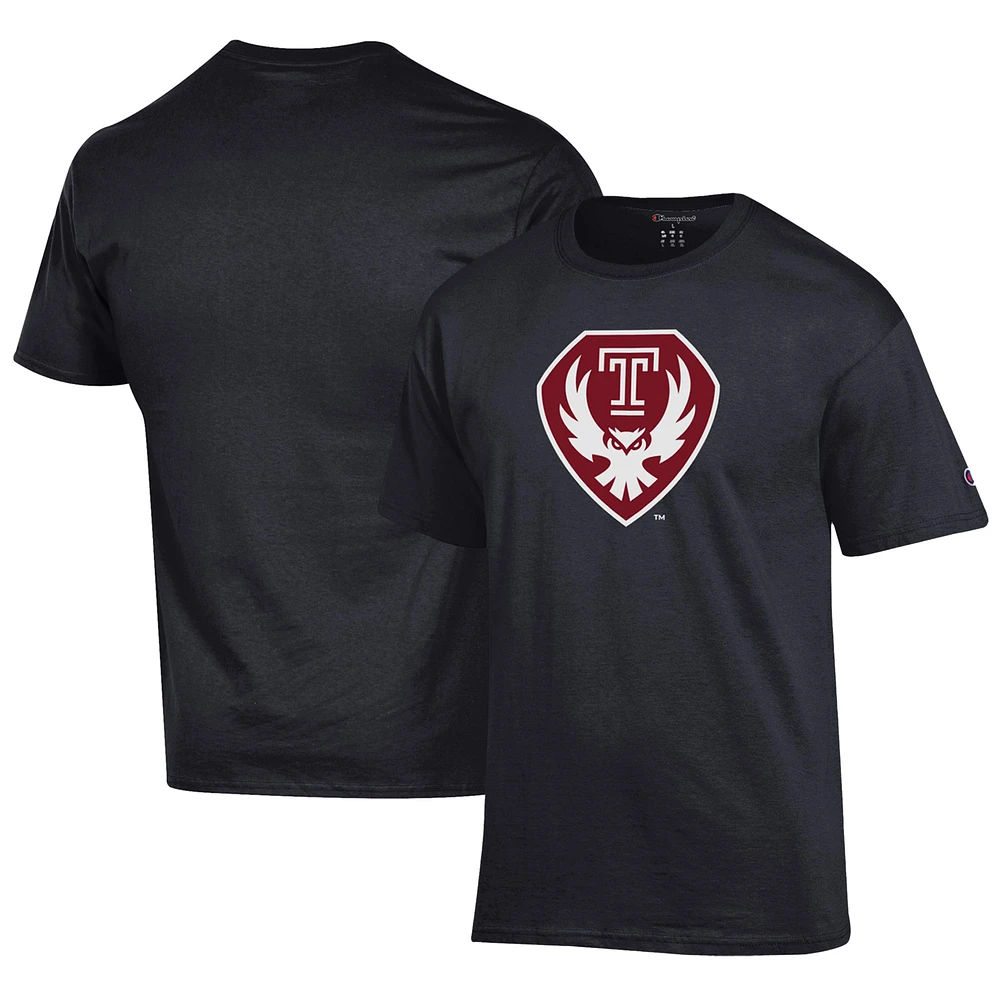 Men's Champion Black Temple Owls Jersey T-Shirt