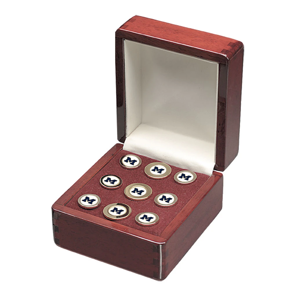 Gold Michigan Wolverines 9-Piece Blazer Button Set