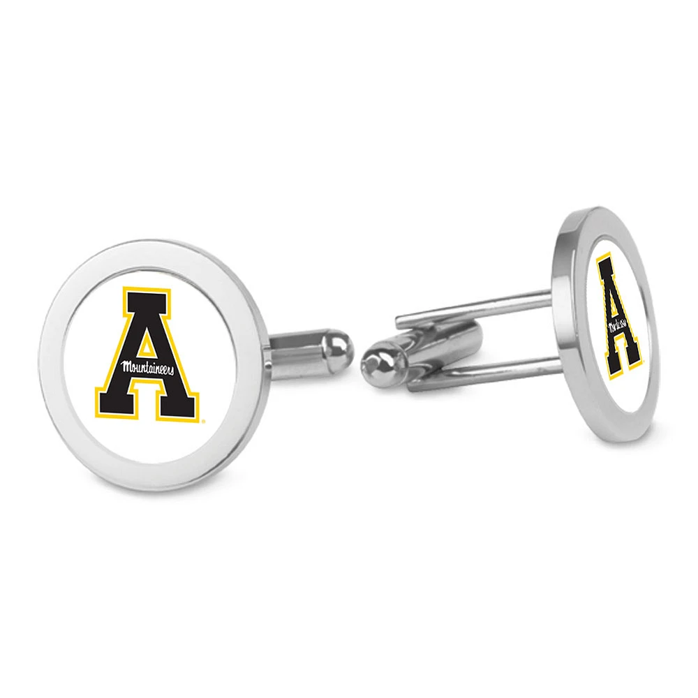 Silver Appalachian State Mountaineers Cufflinks