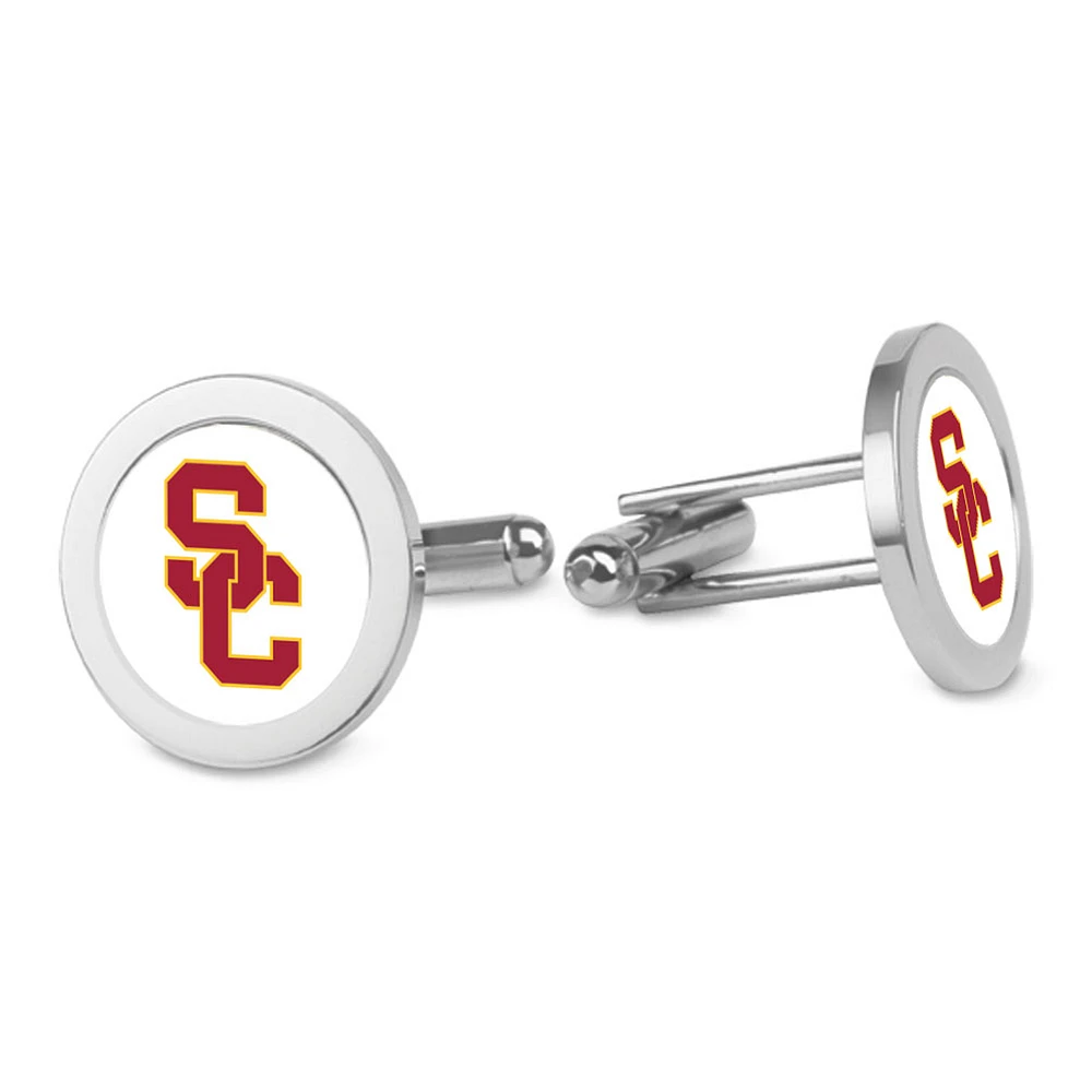 Silver USC Trojans Cufflinks