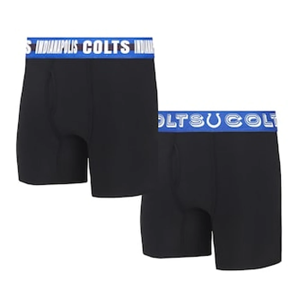 Men's Concepts Sport Indianapolis Colts Gauge Knit Boxer Brief Two-Pack