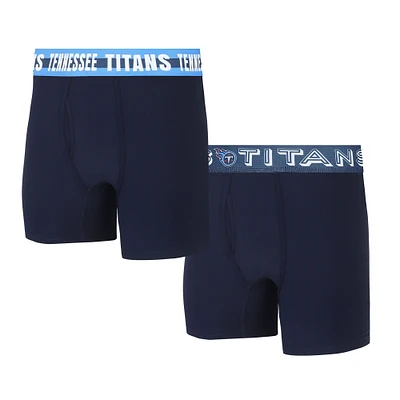 Men's Concepts Sport Tennessee Titans Gauge Knit Boxer Brief Two-Pack