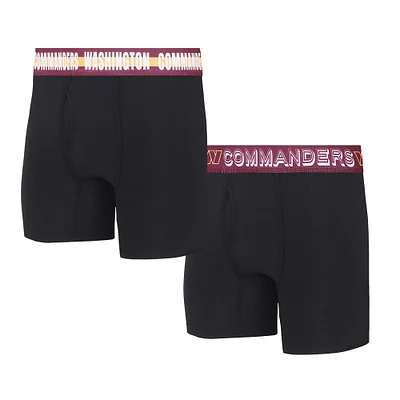 Men's Concepts Sport Washington Commanders Gauge Knit Boxer Brief Two-Pack