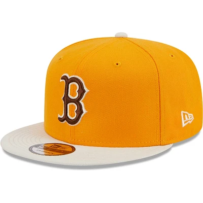 Men's New Era Gold Boston Red Sox Tiramisu 9FIFTY Snapback Hat