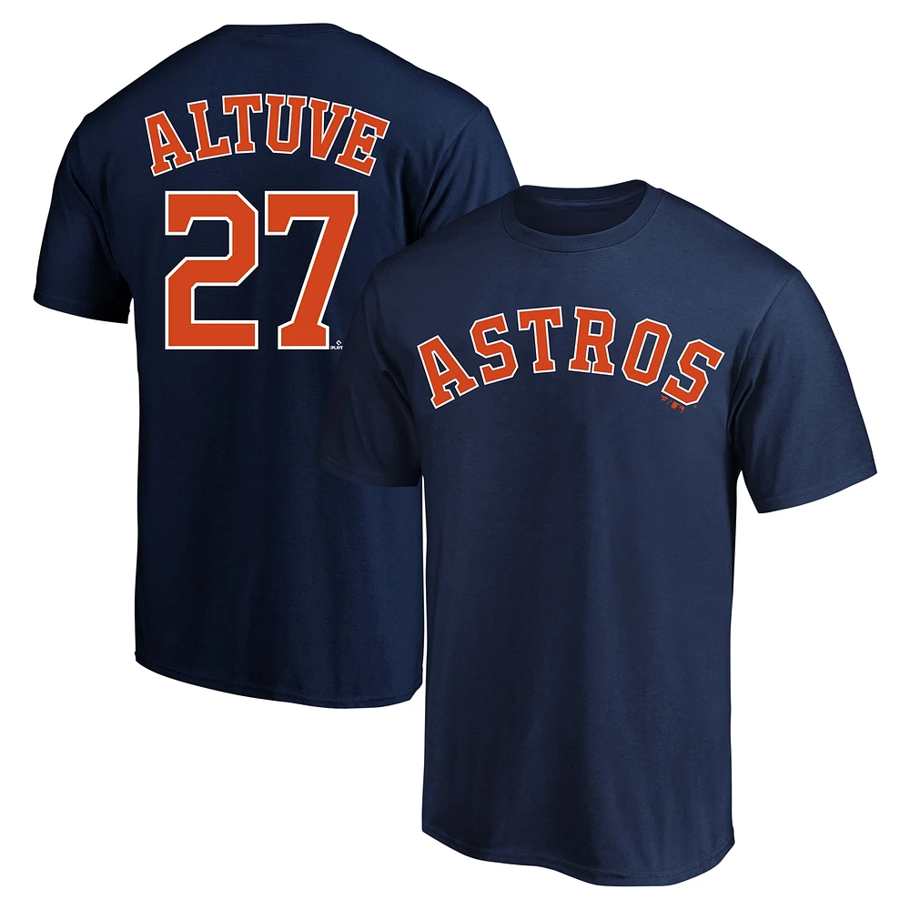 Men's Fanatics Jose Altuve Navy Houston Astros Big & Tall Name Number T-Shirt