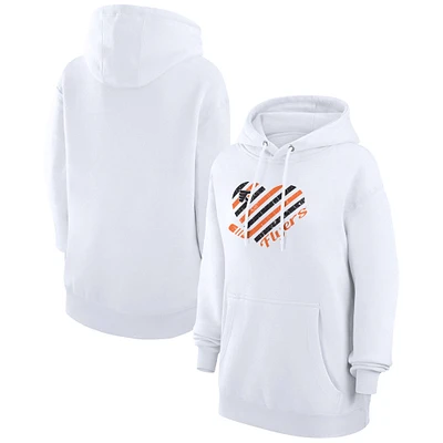 Women's G-III 4Her by Carl Banks White Philadelphia Flyers Heart Pullover Hoodie