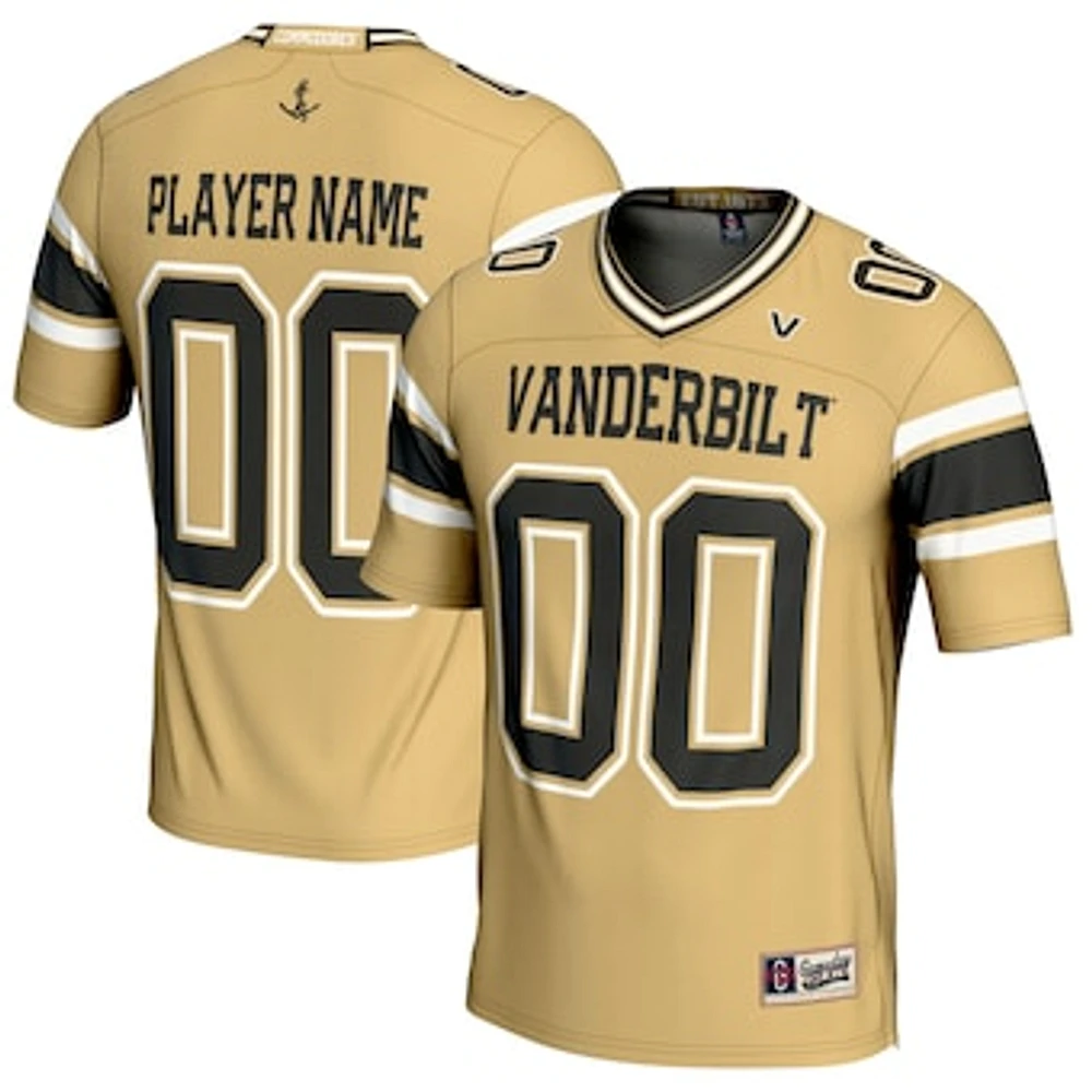 Men's GameDay Greats Gold Vanderbilt Commodores NIL Pick-A-Player Football Jersey