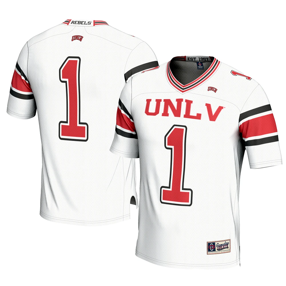 Men's GameDay Greats #1 White UNLV Rebels Football Jersey