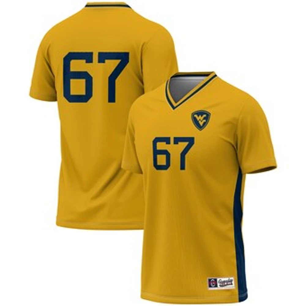 Youth GameDay Greats #67 Gold West Virginia Mountaineers Lightweight Women's Soccer Fashion Jersey