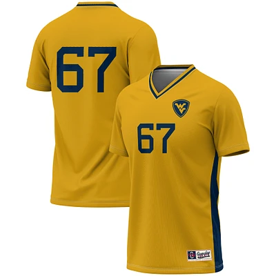 Youth GameDay Greats #67 Gold West Virginia Mountaineers Lightweight Women's Soccer Fashion Jersey