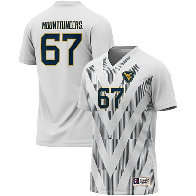 Unisex GameDay Greats #1 White West Virginia Mountaineers Lightweight Soccer Fashion Jersey