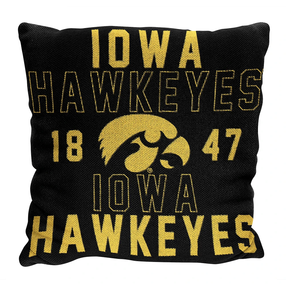 The Northwest Group Iowa Hawkeyes 20" x 20" Stacked Pillow