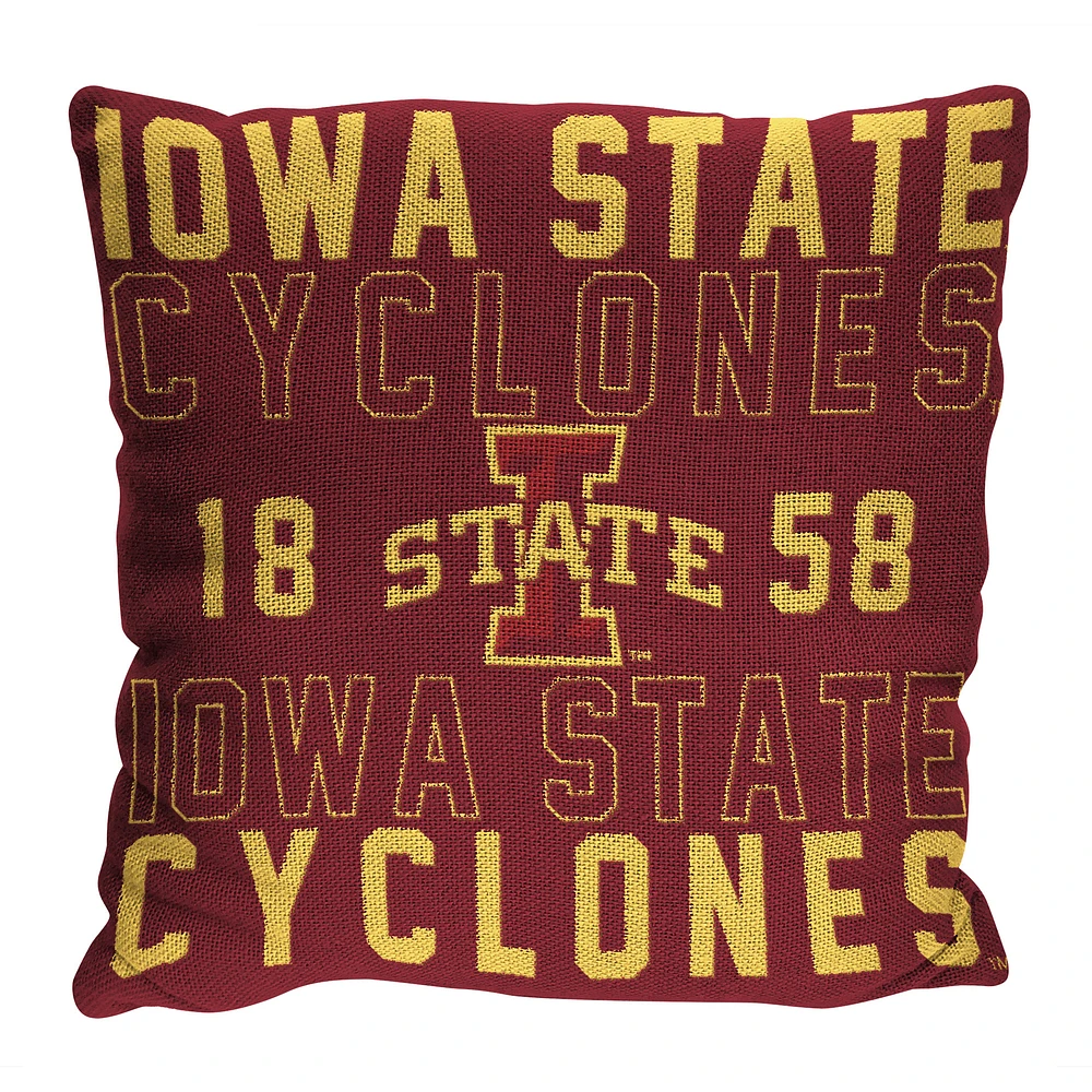 The Northwest Group Iowa State Cyclones 20" x 20" Stacked Pillow