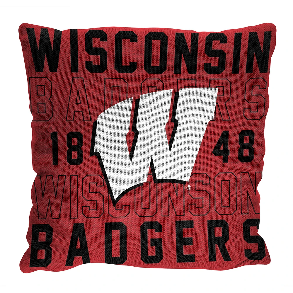 The Northwest Group Wisconsin Badgers 20" x 20" Stacked Pillow