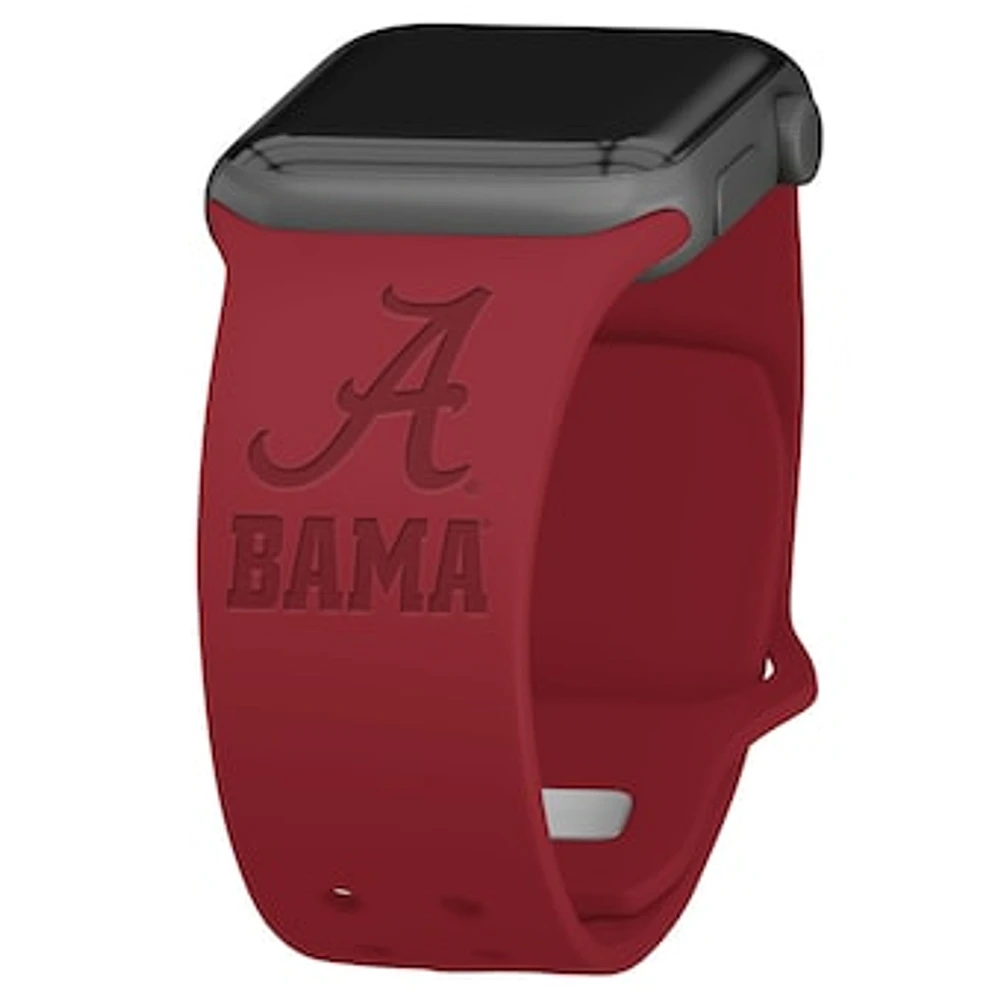 Alabama Crimson Tide Debossed Silicone Apple Watch Band