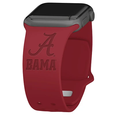 Alabama Crimson Tide Debossed Silicone Apple Watch Band