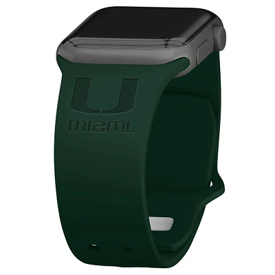 Miami Hurricanes Debossed Silicone Apple Watch Band