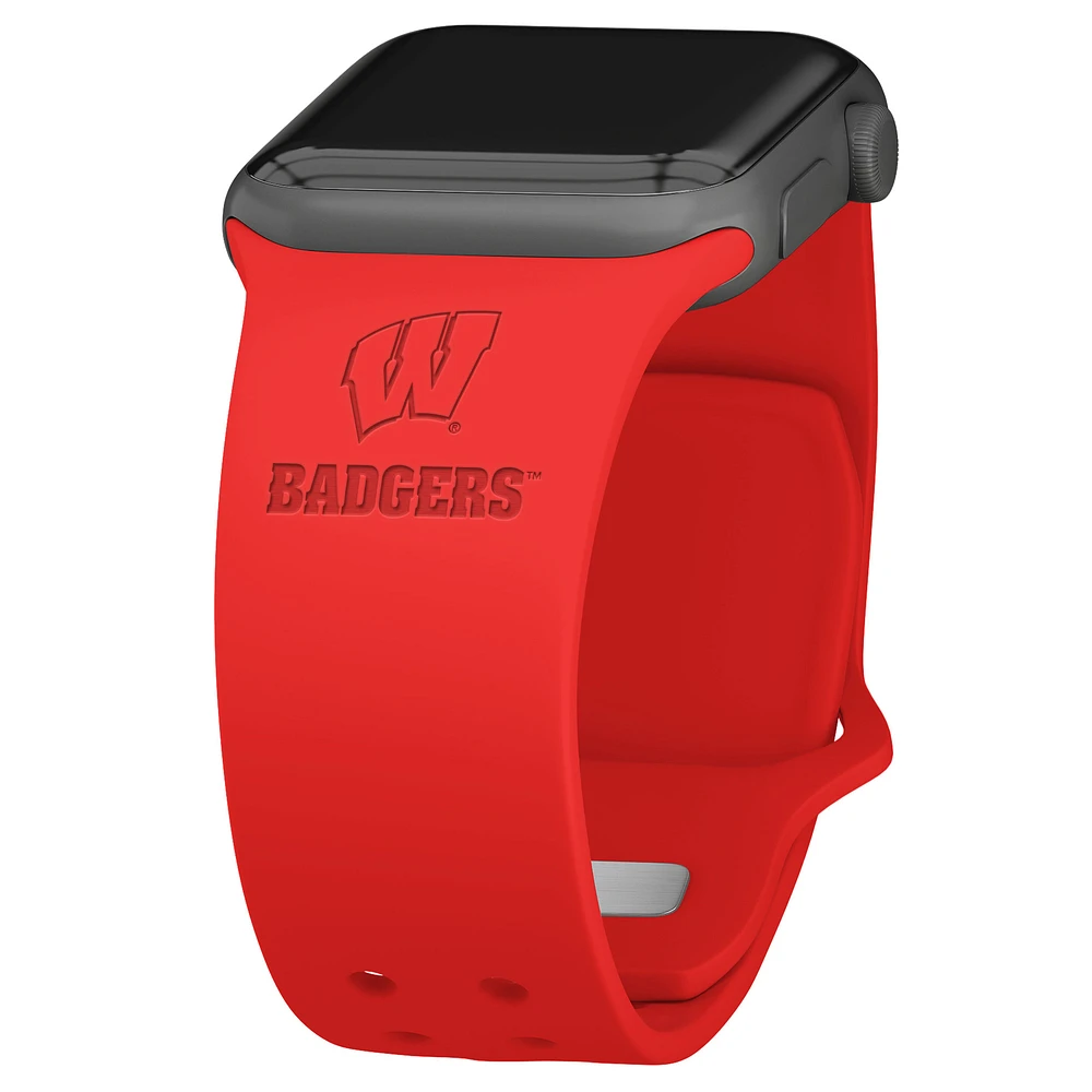 Wisconsin Badgers Debossed Silicone Apple Watch Band