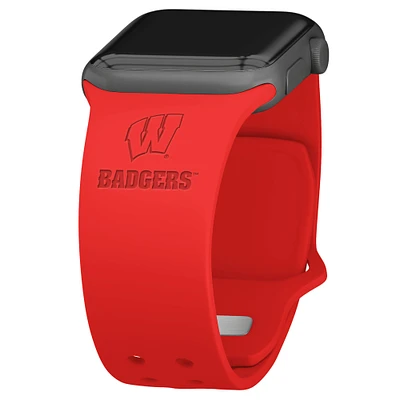 Wisconsin Badgers Debossed Silicone Apple Watch Band