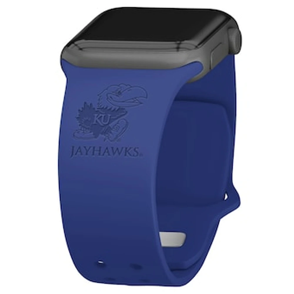 Kansas Jayhawks Debossed Silicone Apple Watch Band