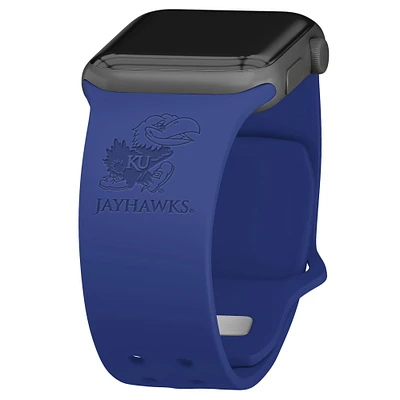 Kansas Jayhawks Debossed Silicone Apple Watch Band