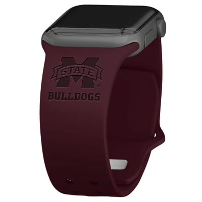 Mississippi State Bulldogs Debossed Silicone Apple Watch Band