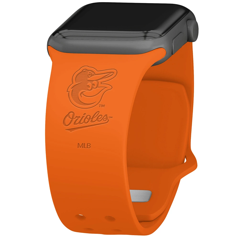 Baltimore Orioles Debossed Silicone Apple Watch Band