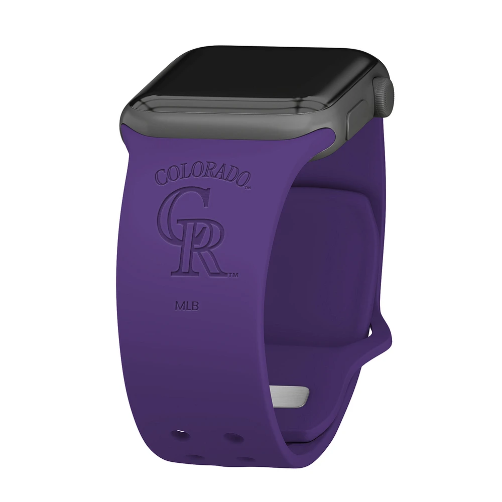 Colorado Rockies Debossed Silicone Apple Watch Band
