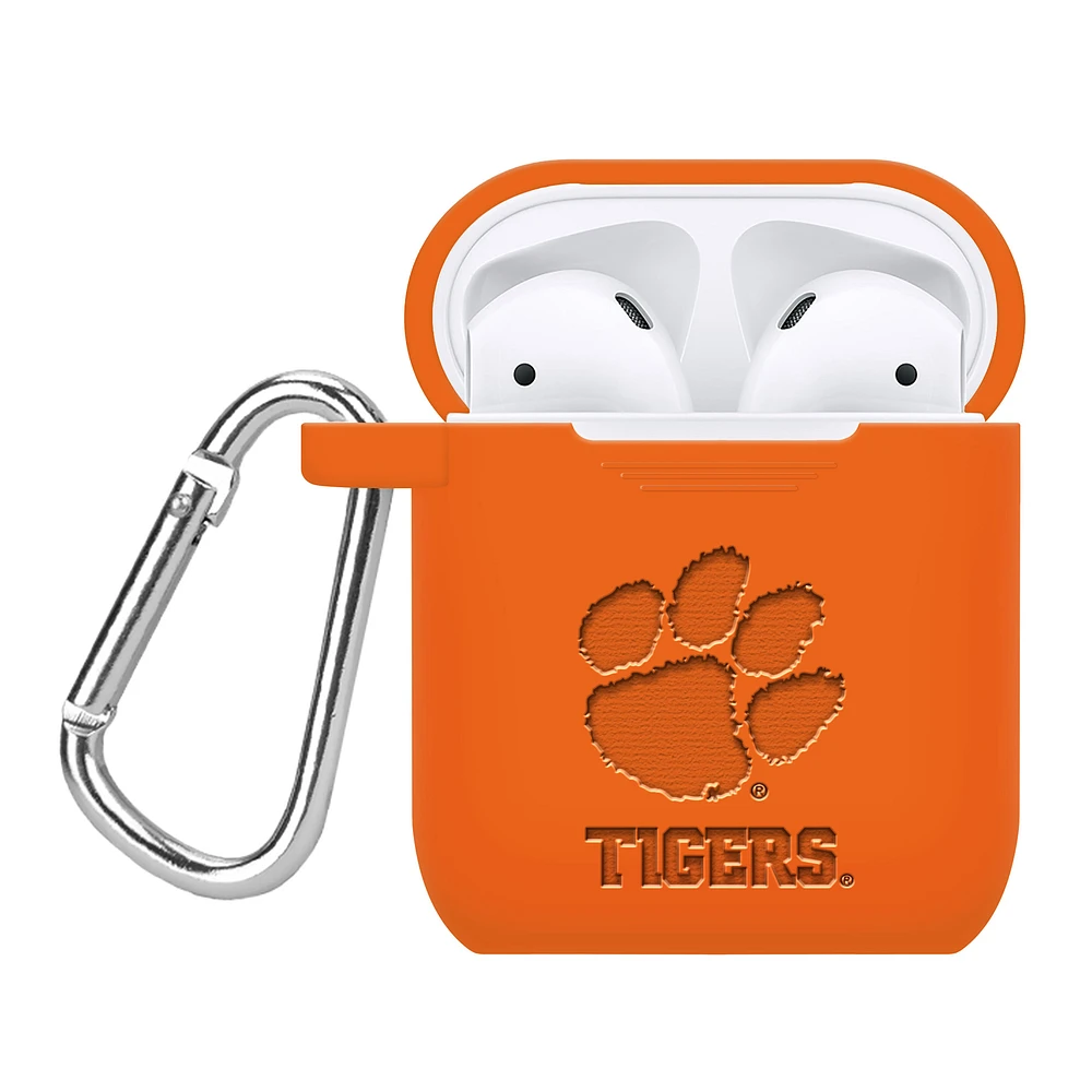 Clemson Tigers Debossed Silicone AirPods Case Cover