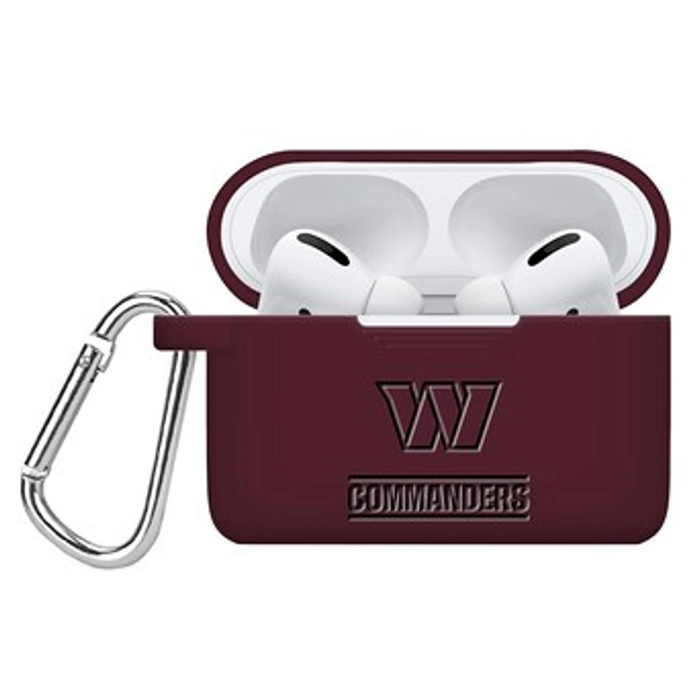 Washington Commanders Debossed Silicone Airpods Pro Case Cover