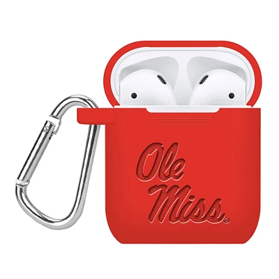 Ole Miss Rebels Debossed Silicone AirPods Case Cover