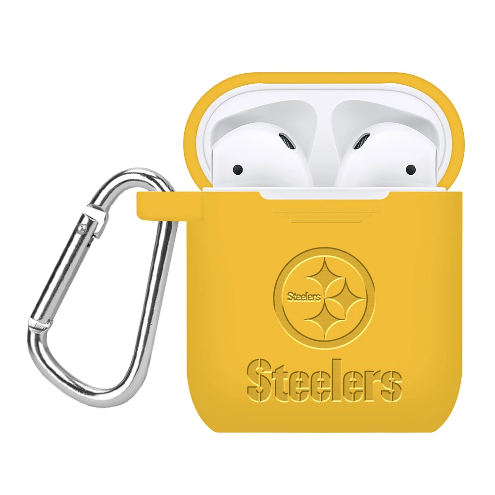 Pittsburgh Steelers Debossed Silicone AirPods Case Cover